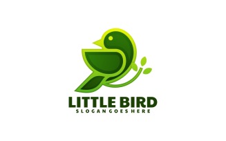 Little Bird Gradient Line Art Logo