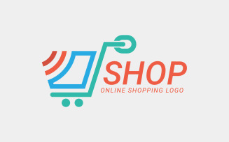 Shopping Logo Design For E-Commerce Website Or E-Business Concept For Mouse Cursor And Shopping Cart