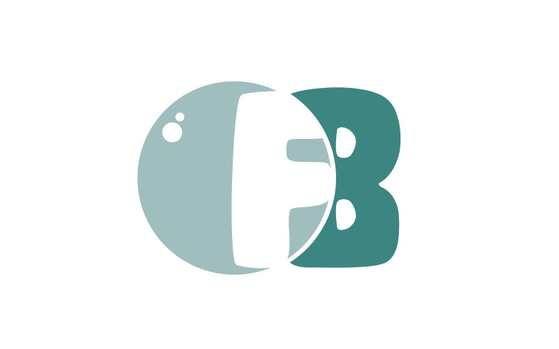 Creative fb or bf Logo Design Logo Template