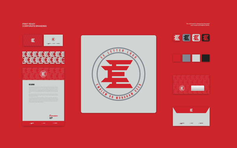 EE Letters Branding Kit | Corporate Logo Design Logo Template
