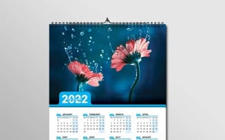 Single Page Calendar Template Vector