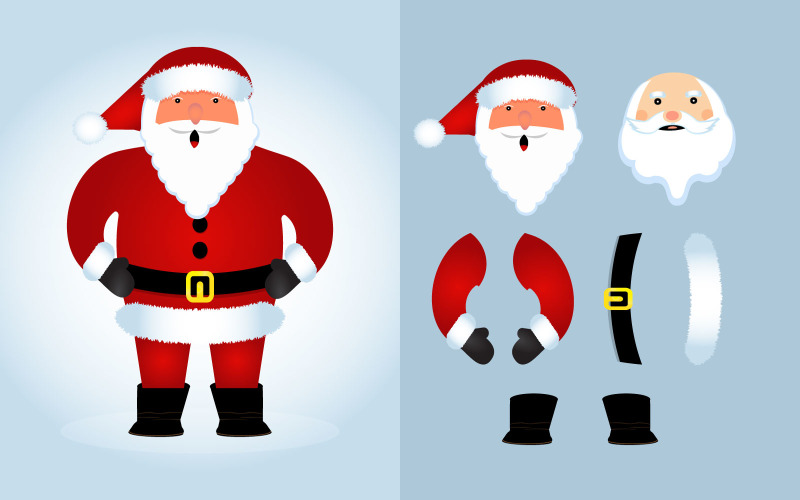 Christmas Santa Claus Vector Elements Illustration