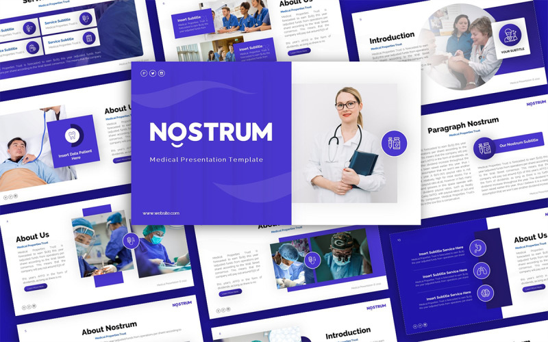 Nostrum Medical Multipurpose PowerPoint Presentation Template PowerPoint Template