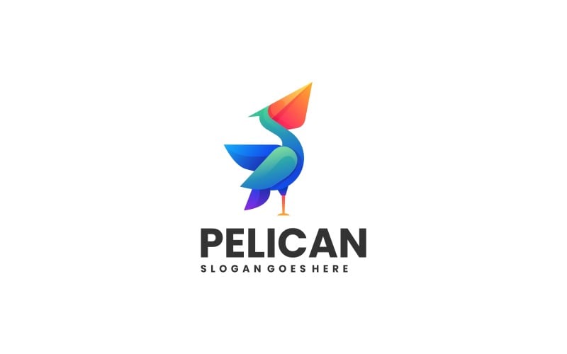 Pelican Gradient Colorful Logo Vol.6 Logo Template