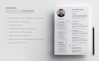 Professional Clean Resume Template With Cover Letter
