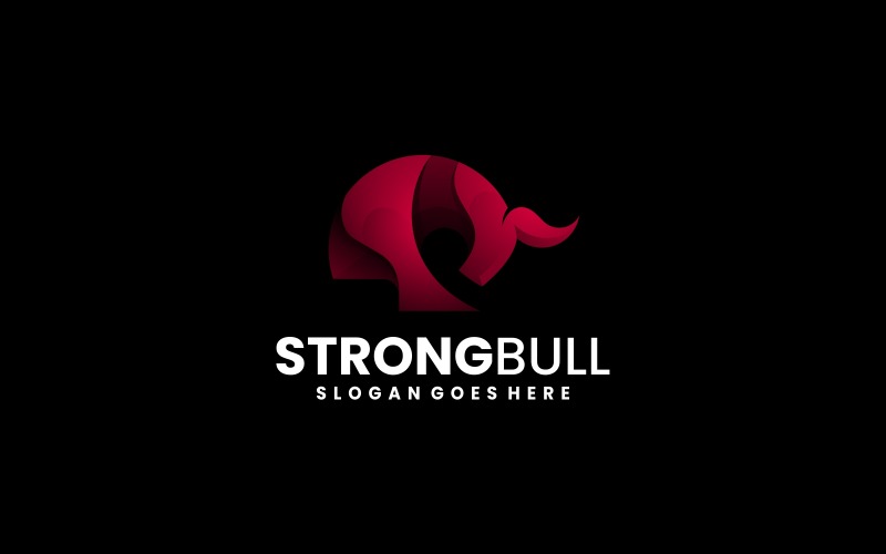 Strong Bull Gradient Logo 3 Logo Template