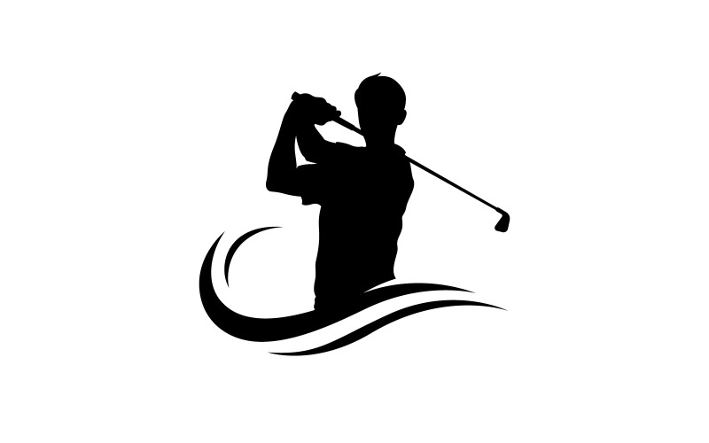 Golf logo with ball design elements.V6 Logo Template