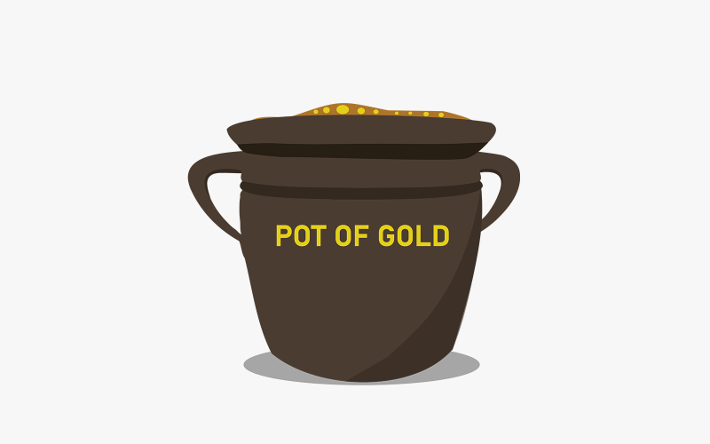 Pot of Gold Design Vector Vector Graphic