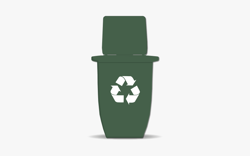 Recycle Trash Bin Design Vector Vector Graphic