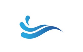 Water Splash logo template. Vector illustration. V4