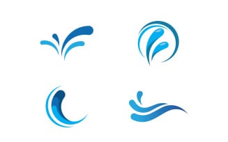 Water Splash logo template. Vector illustration. V5