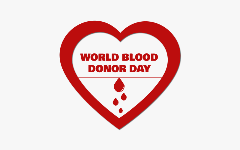 World Blood Donor Day Heart Design Vector Vector Graphic