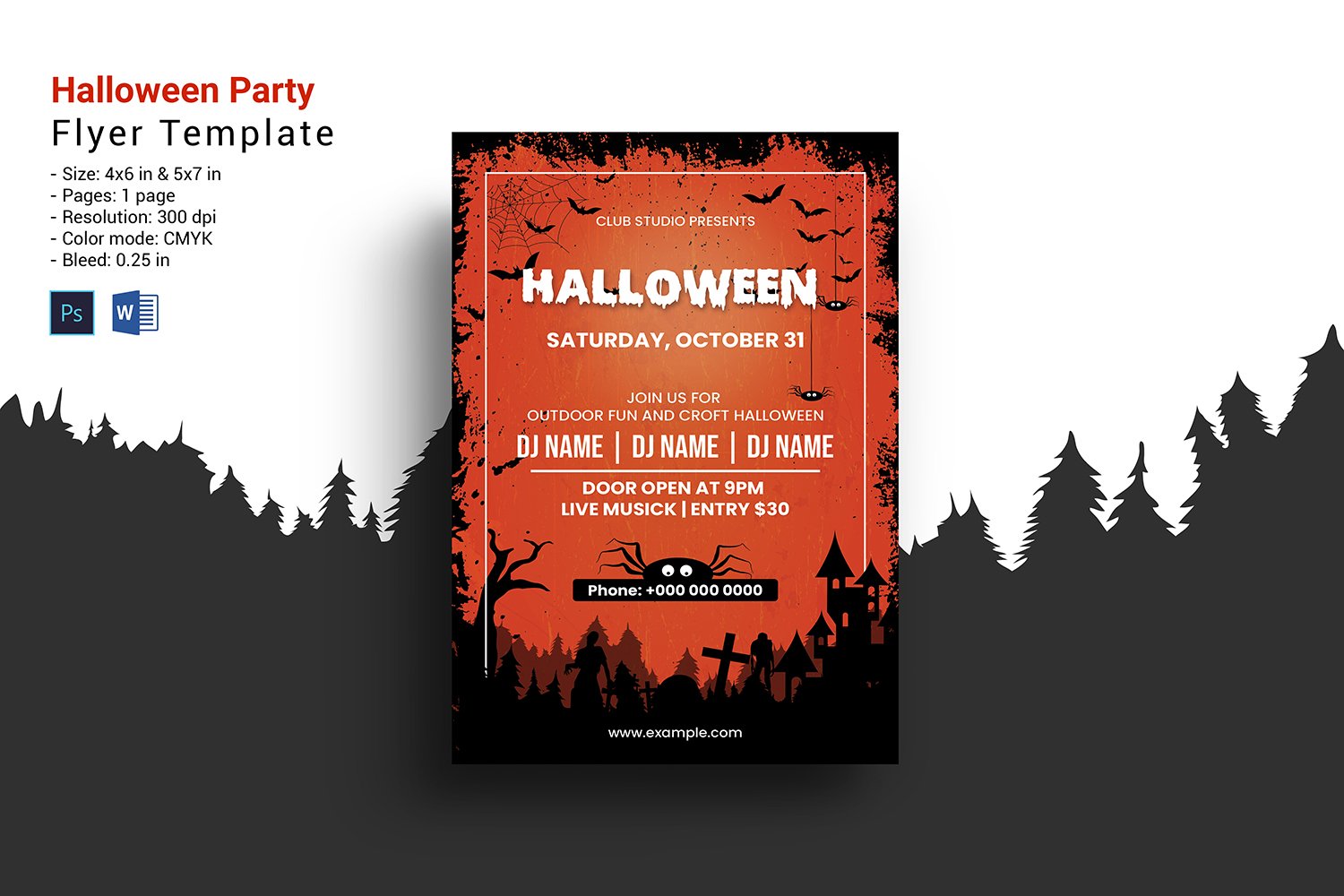 Template #279515 Invitation Halloween Webdesign Template - Logo template Preview