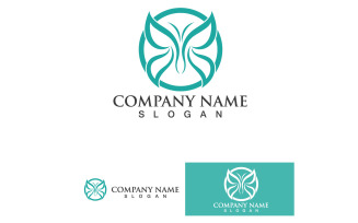 Butterfly Wing Logo And Symbol Vector Template Design V50
