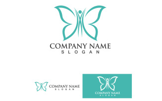 Butterfly Wing Logo And Symbol Vector Template Design V51