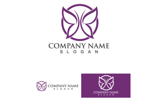 Butterfly Wing Logo And Symbol Vector Template Design V54