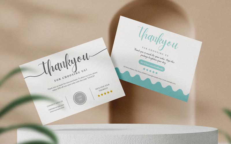 FREE Business Thank you Card | Canva Template Corporate Identity