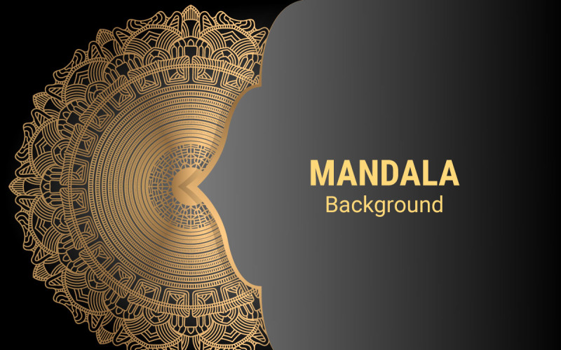 mandala vector with golden style design Background