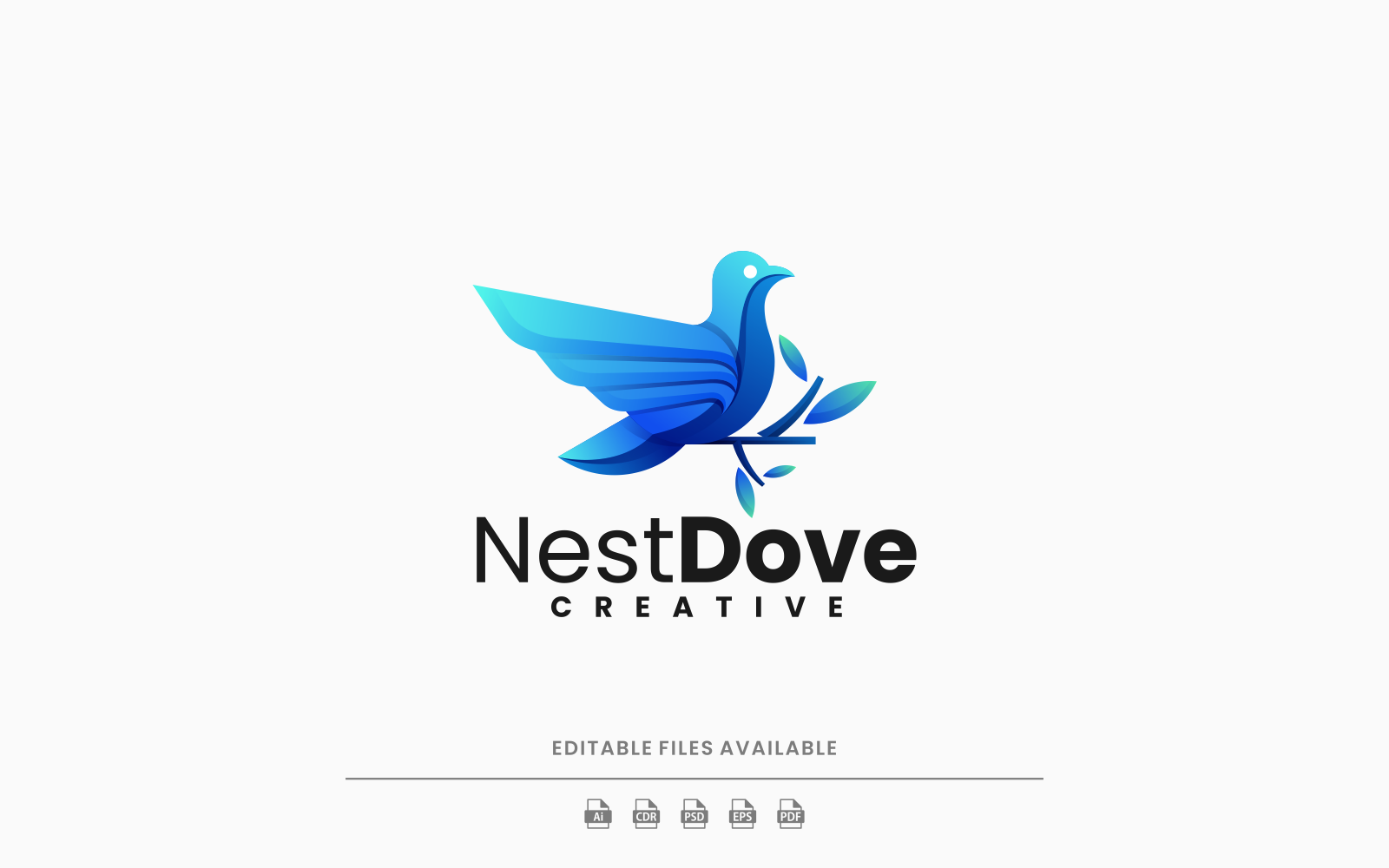 Nest Dove Gradient Logo Style