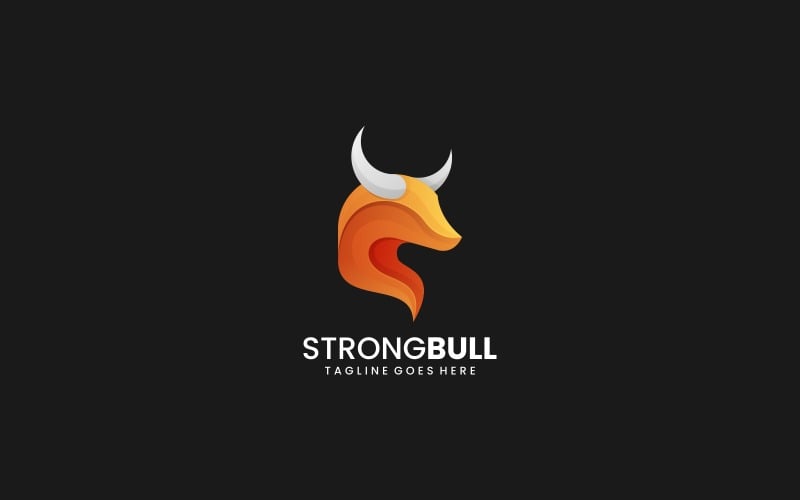 Strong Bull Gradient Logo 4 Logo Template