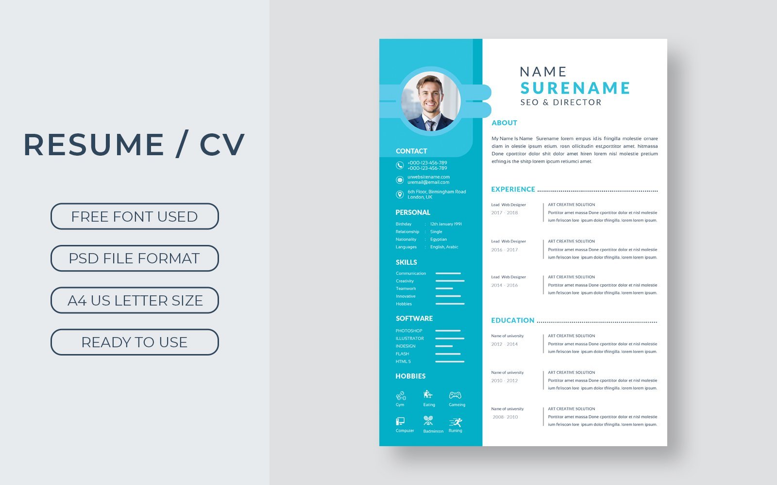 Template #279789 Letter Indesign Webdesign Template - Logo template Preview