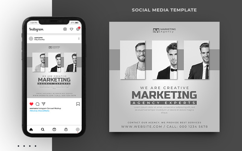 Digital Marketing Agency Corporate Social Media Post Banner Template Design