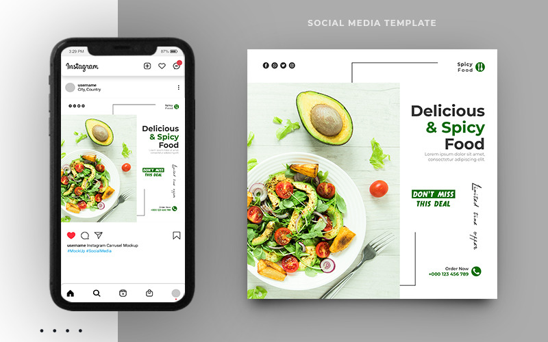 Fast Food Promotion Social Media Post Banner Template