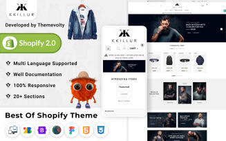 KKILLUR Mega Fashion–Clothes Shopify 2.0 Premium Responsive Theme
