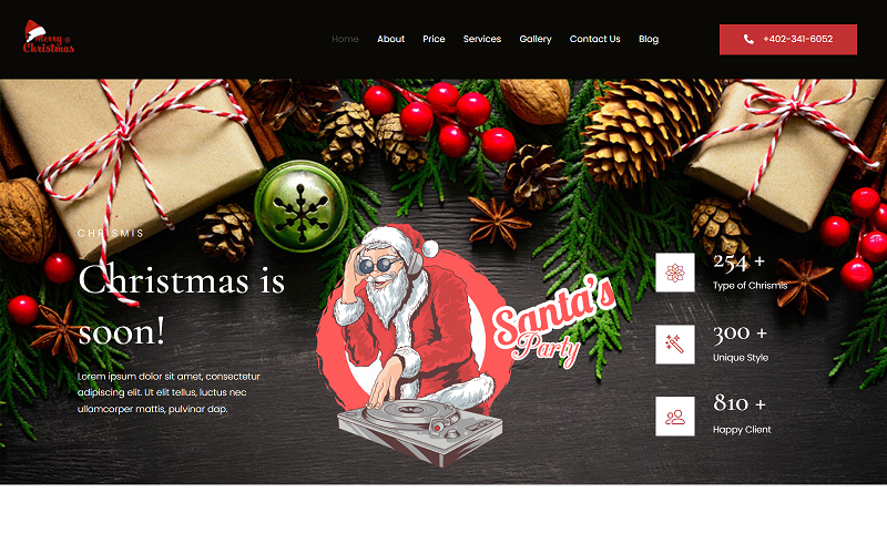 Christmas Landing Wordpress Elementor Templates Elementor Kit