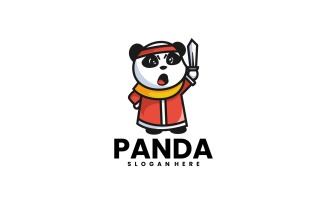 Panda Cartoon Logo Template