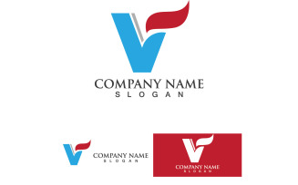 V Logo And SYmbol Vector Template Design V15