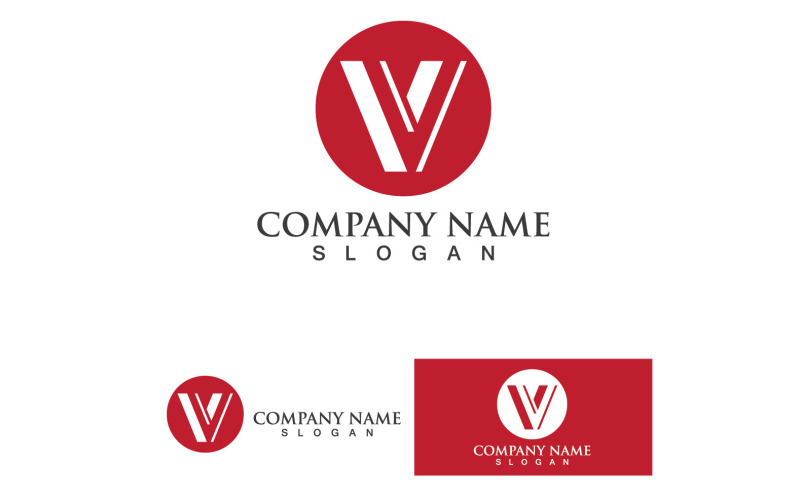V Logo And SYmbol Vector Template Design V19 Logo Template