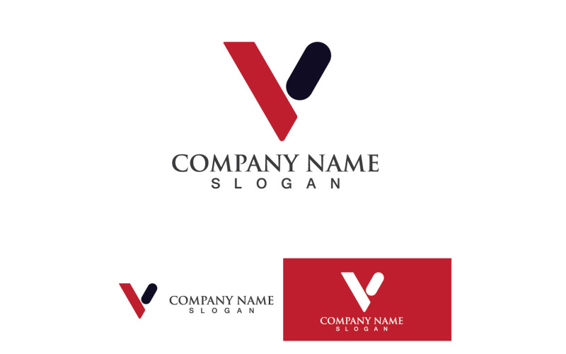 V Logo And SYmbol Vector Template Design V6 Logo Template