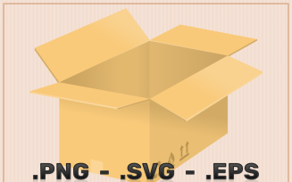 Vector Design Cardboard Box With Packaging Symbols