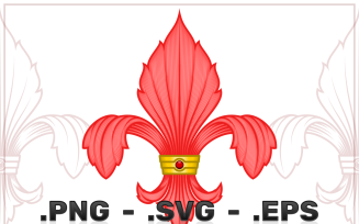 Vector Design Of Fleur De Lis Heraldic Symbol