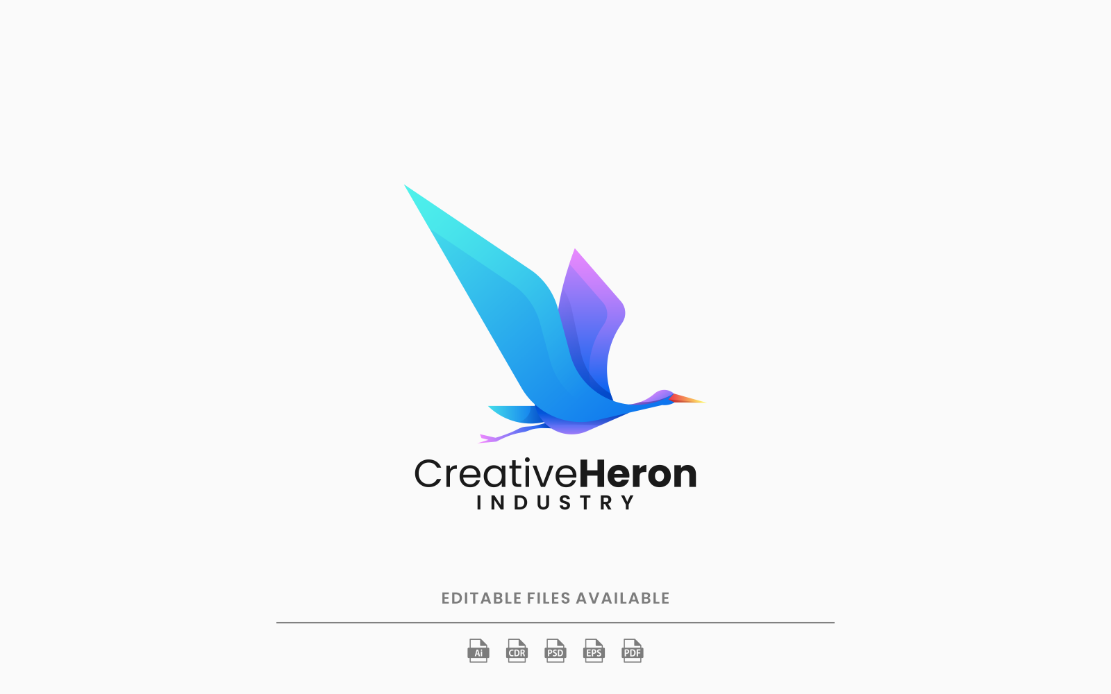 Heron Gradient Logo Style 4