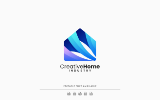 Home Gradient Logo Template