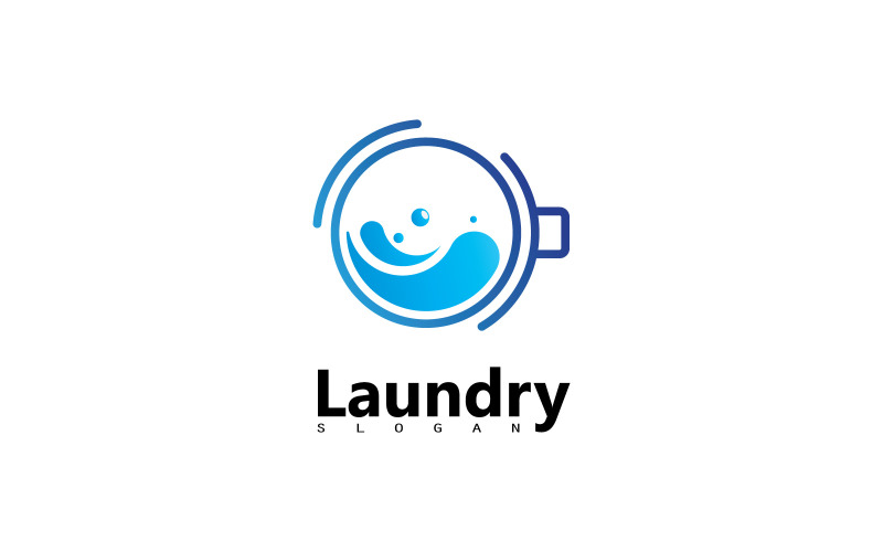 Washing machine laundry icon logo design V6 Logo Template