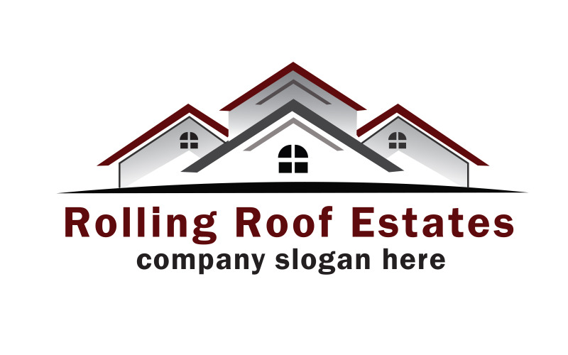 Business Rolling Roof Estates logo Logo Template