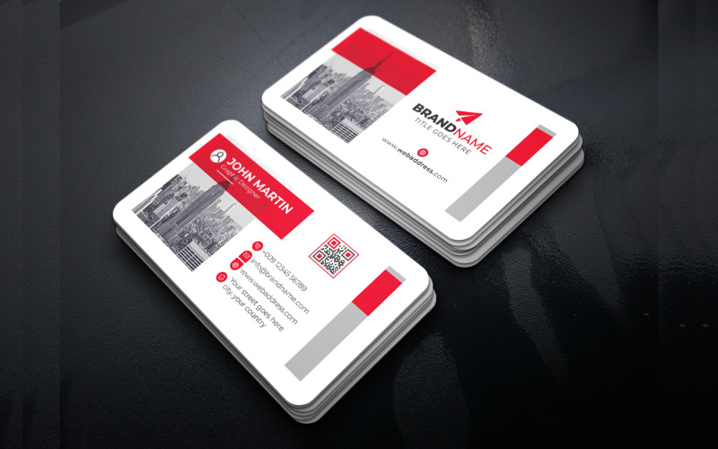 Simple Modern Business Card Template Clean Design Layout Corporate Identity