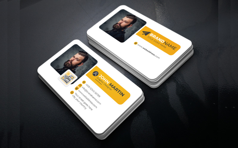 Stylish Creative Business Card Design Template Sample Corporate Identity