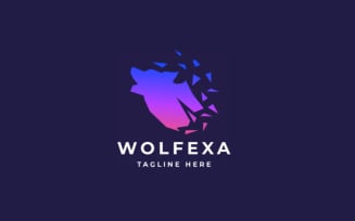 Wolf Pixel Professional Logo Template