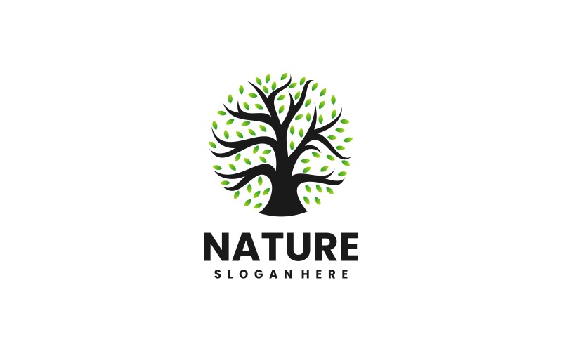 Nature Simple Mascot Logo Design Logo Template