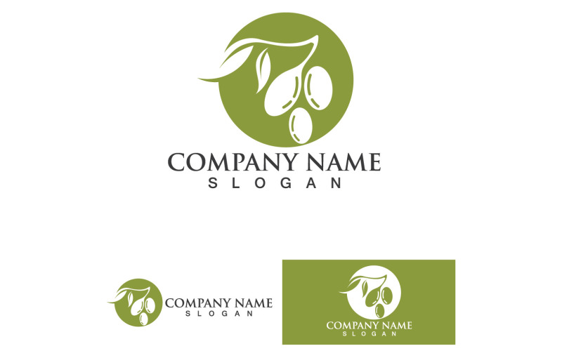 Olive Oil Logo Nature Health Vector Design Template V22 Logo Template