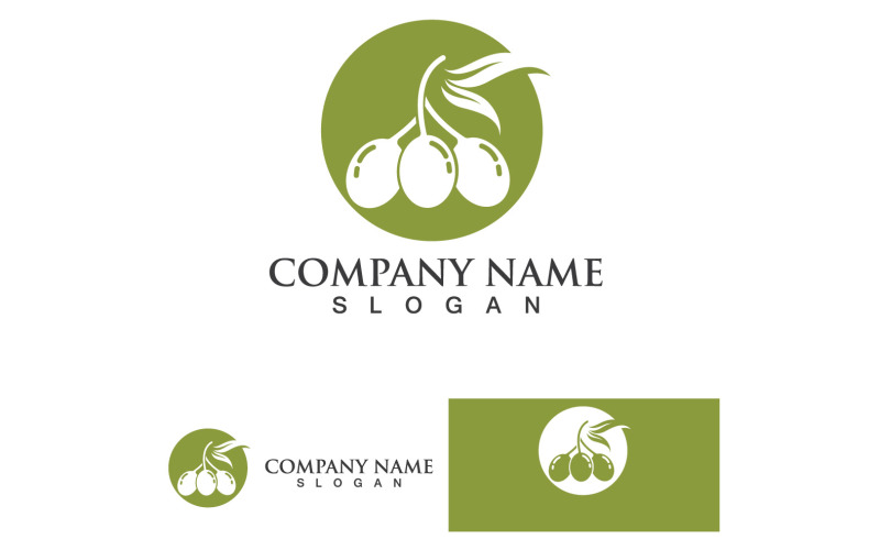 Olive Oil Logo Nature Health Vector Design Template V4 Logo Template
