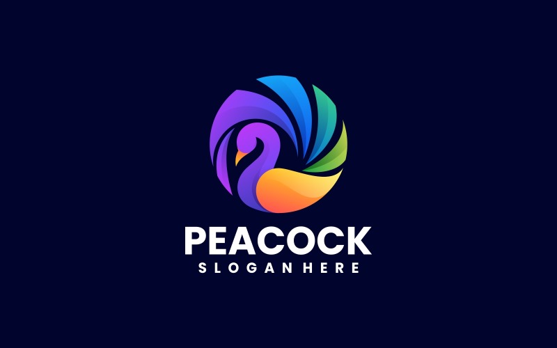 Peacock Gradient Colorful Logo 2 Logo Template