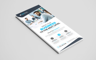 Professional Minimalist Corporate Business DL Flyer or Rack Card Template with Creative Concept
