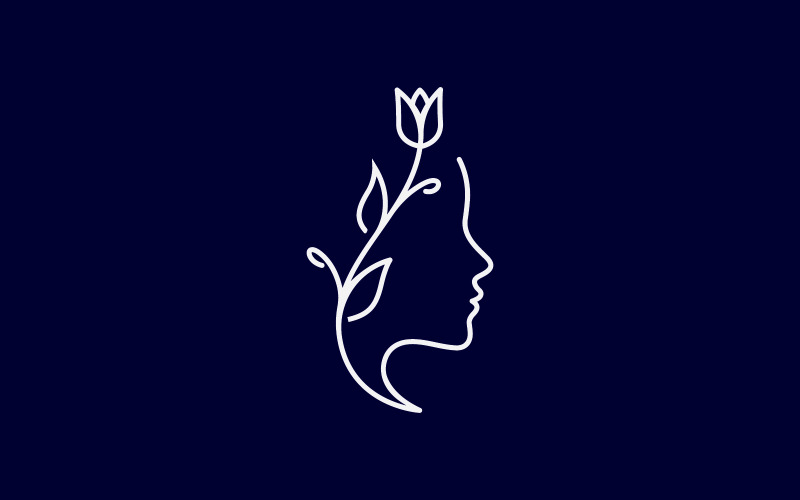 Beauty Woman logo template. Vector illustration.V3 Logo Template