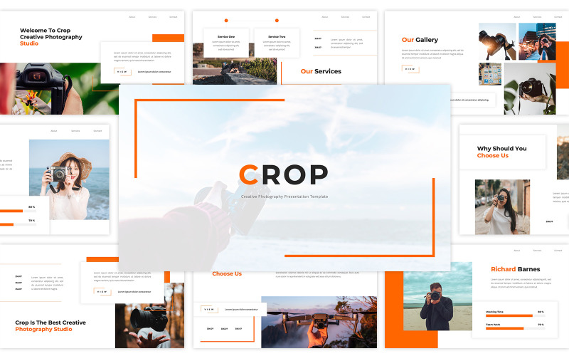 Crop - Creative Photography PowerPoint PowerPoint Template