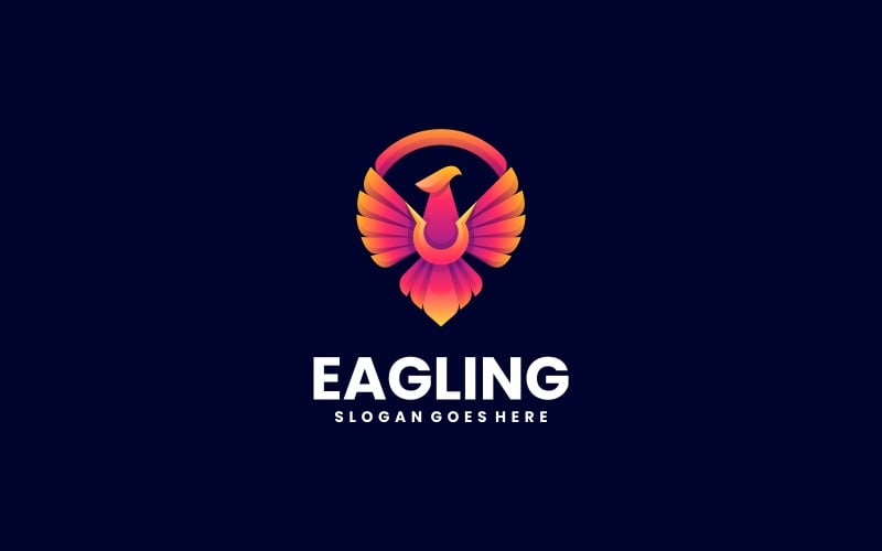 Eagle Gradient Logo Design 1 Logo Template